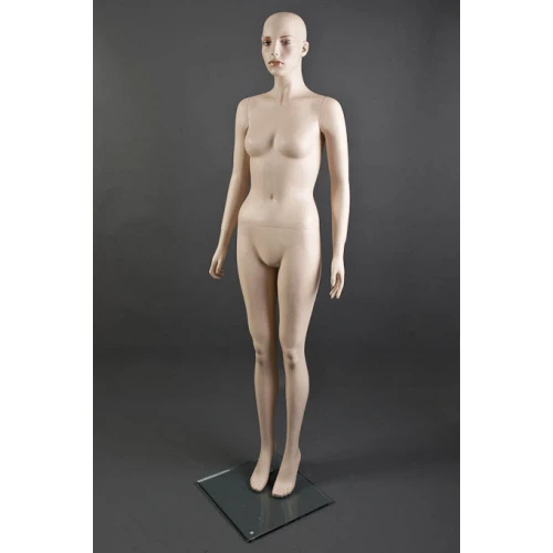 Bald Female FleshTone Mannequin - Hands at Side 71201