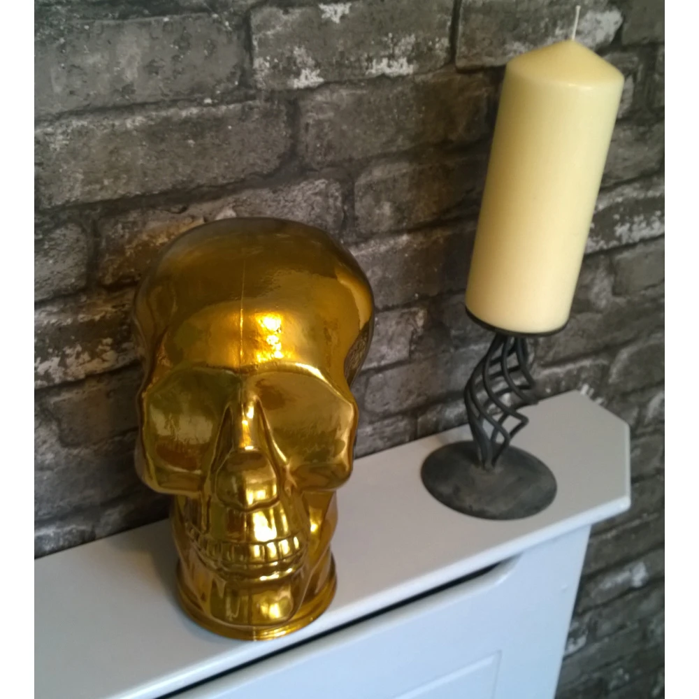 Gold Glass Skull - 77325