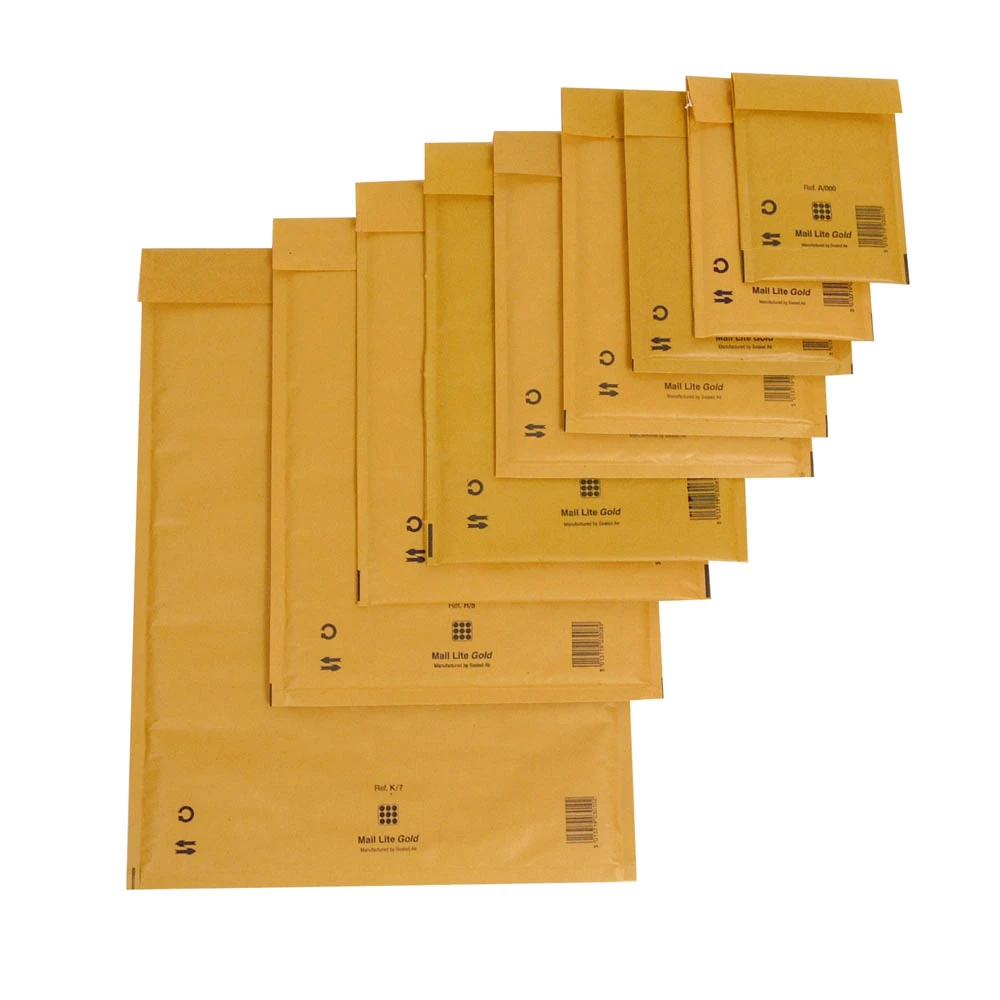 Gold Self Adhesive Postal Jiffy Bags (CD/DVD - 150mm x 210mm, 100 Box) 18544