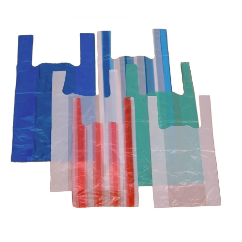 HD Striped Coloured Vest Carriers 10 x 15 x 18 (2000 Box) 10 Micron 18362