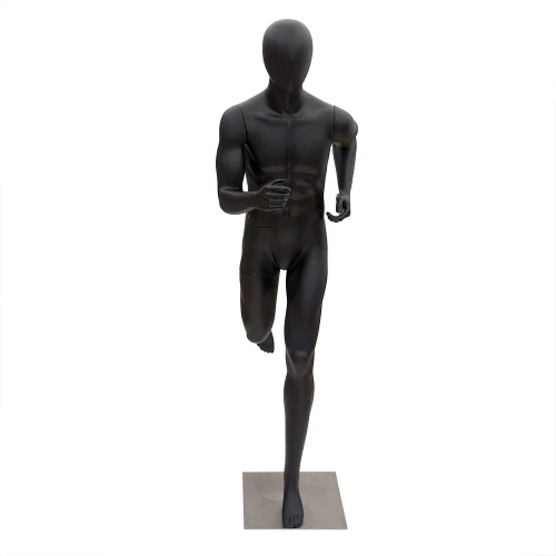 Male Black Matt Running Mannequin 74115