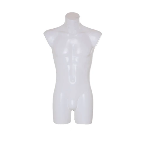 Male White Plastic Torso Mannequin 77019