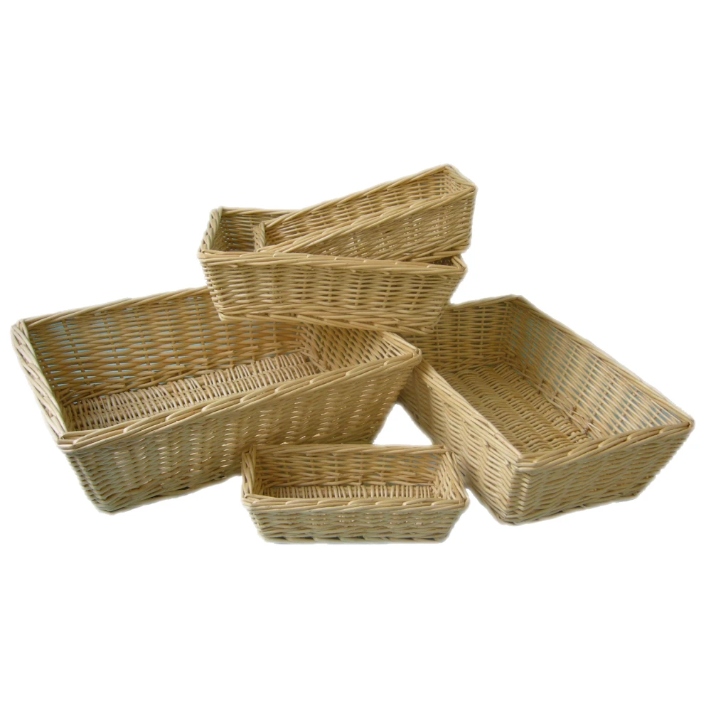 Mini Rectangular Full Buff Willow Packing Tray x 20  95301