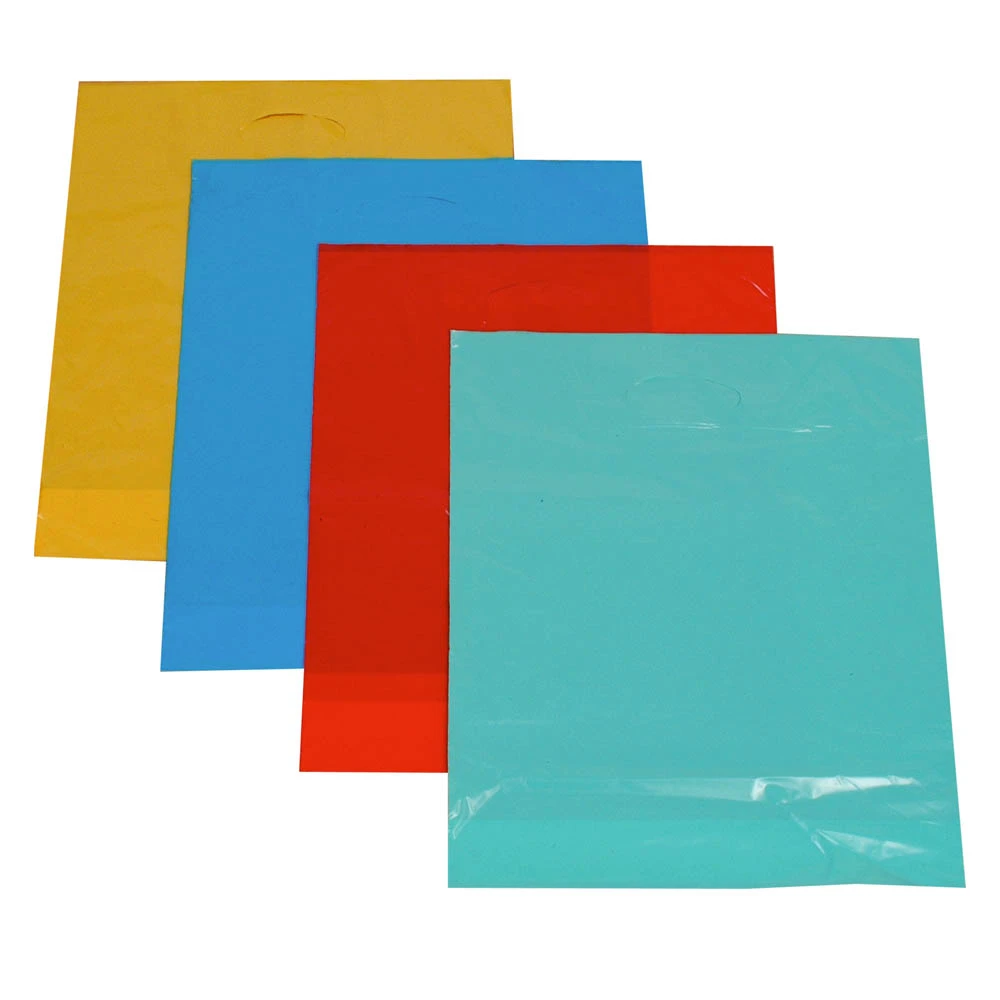 Red Plastic Carrier Bags / Polythene Carrier Bags 15 Inch x 18 Inch + 3 (500 Pack) 18327