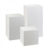 Set Of Three White Plinths 83012