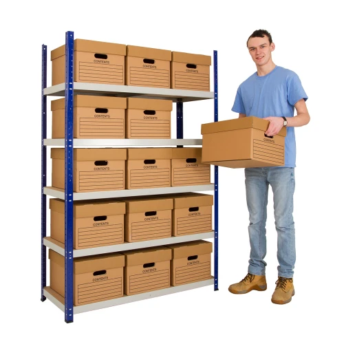 Shop Shelving with 15 Archive Boxes 99239