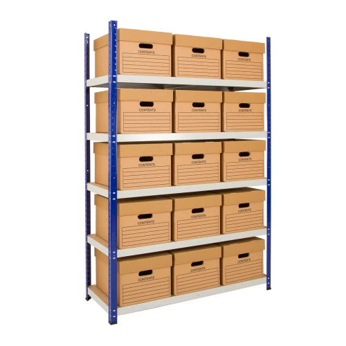 Shop Shelving with 15 Archive Boxes 99239