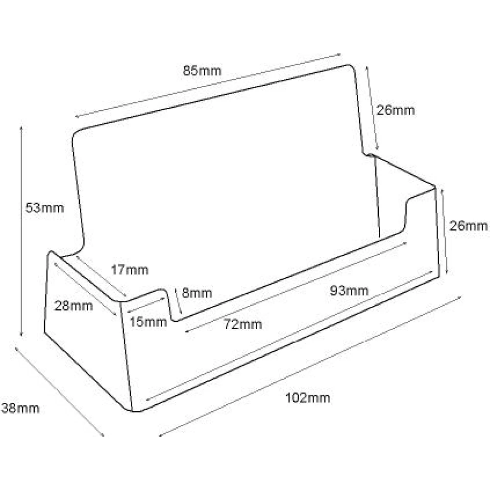 Single Pocket Landscape Business Card Holder 64001