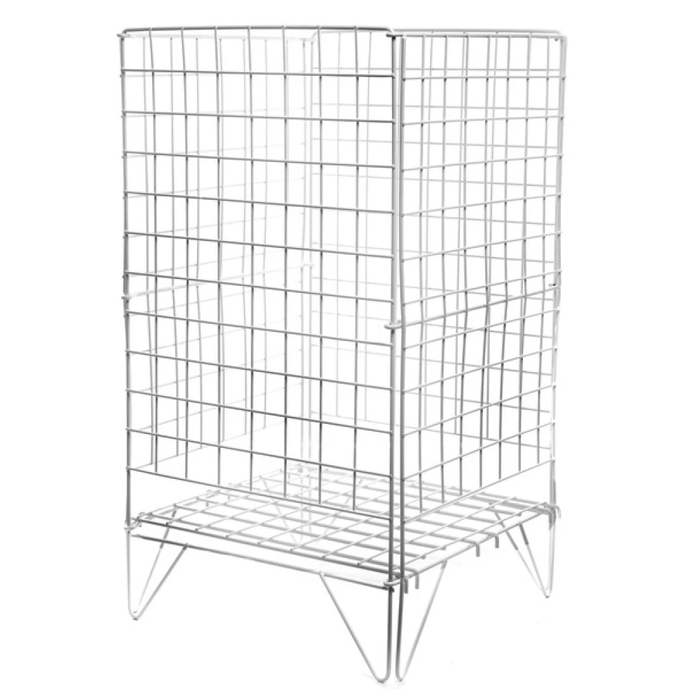 Square White Plastic Wire 40cm Dump Bin Basket - 95717