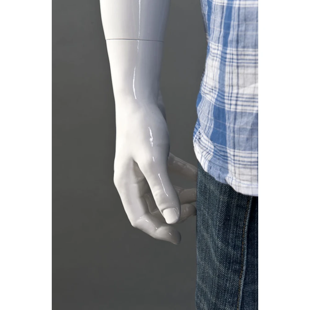 White Gloss - Hands at Side, Straight Stance, Male Mannequin - 70101