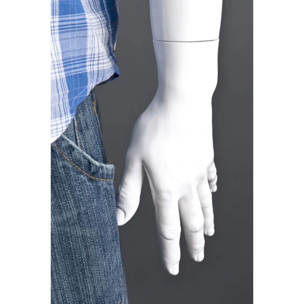 White Gloss - Hands at Side, Straight Stance, Male Mannequin - 70101