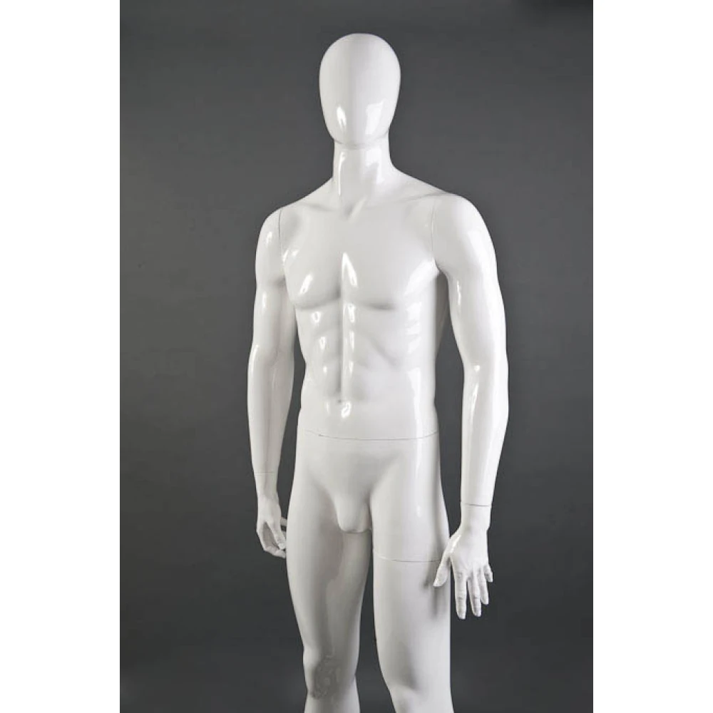 White Gloss - Hands at Side, Straight Stance, Male Mannequin - 70101