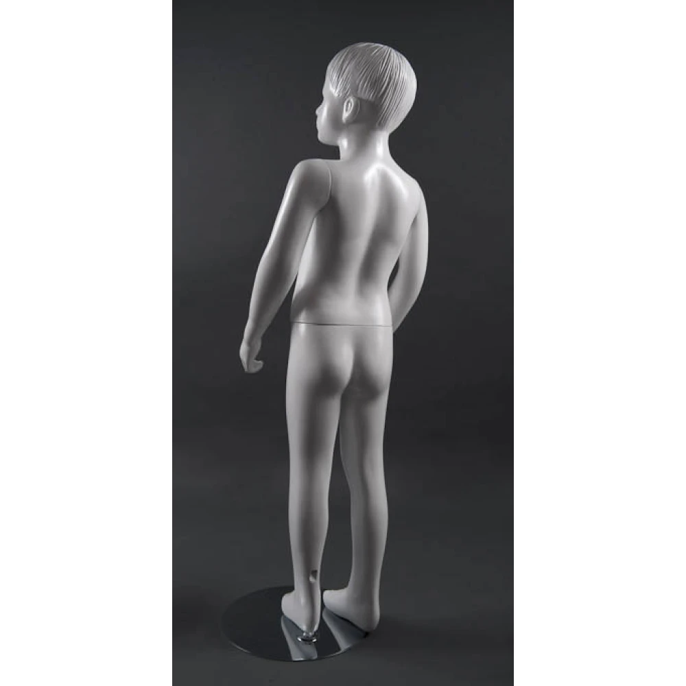 White Gloss-Hands at Side Boy Mannequin 7-8 Yrs 72101