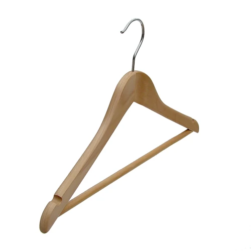 Wooden Wishbone Hangers With Centre Bar 38cm (Box of 50) 50037